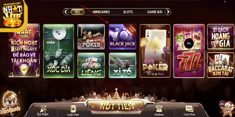 Blackjack cũng có mặt trong những trò chơi cá cược đình đám